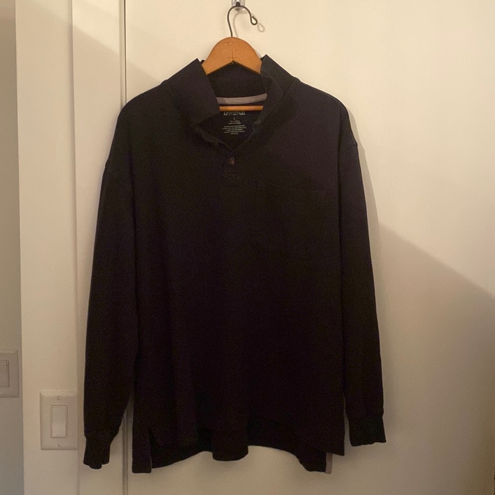 Duluth Trading Co. Black Long Sleeved Polo